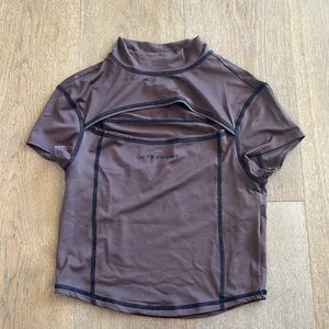 Brown crop tshirt